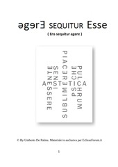 Page 1, Agere sequitur esse, ens sequitur agere.