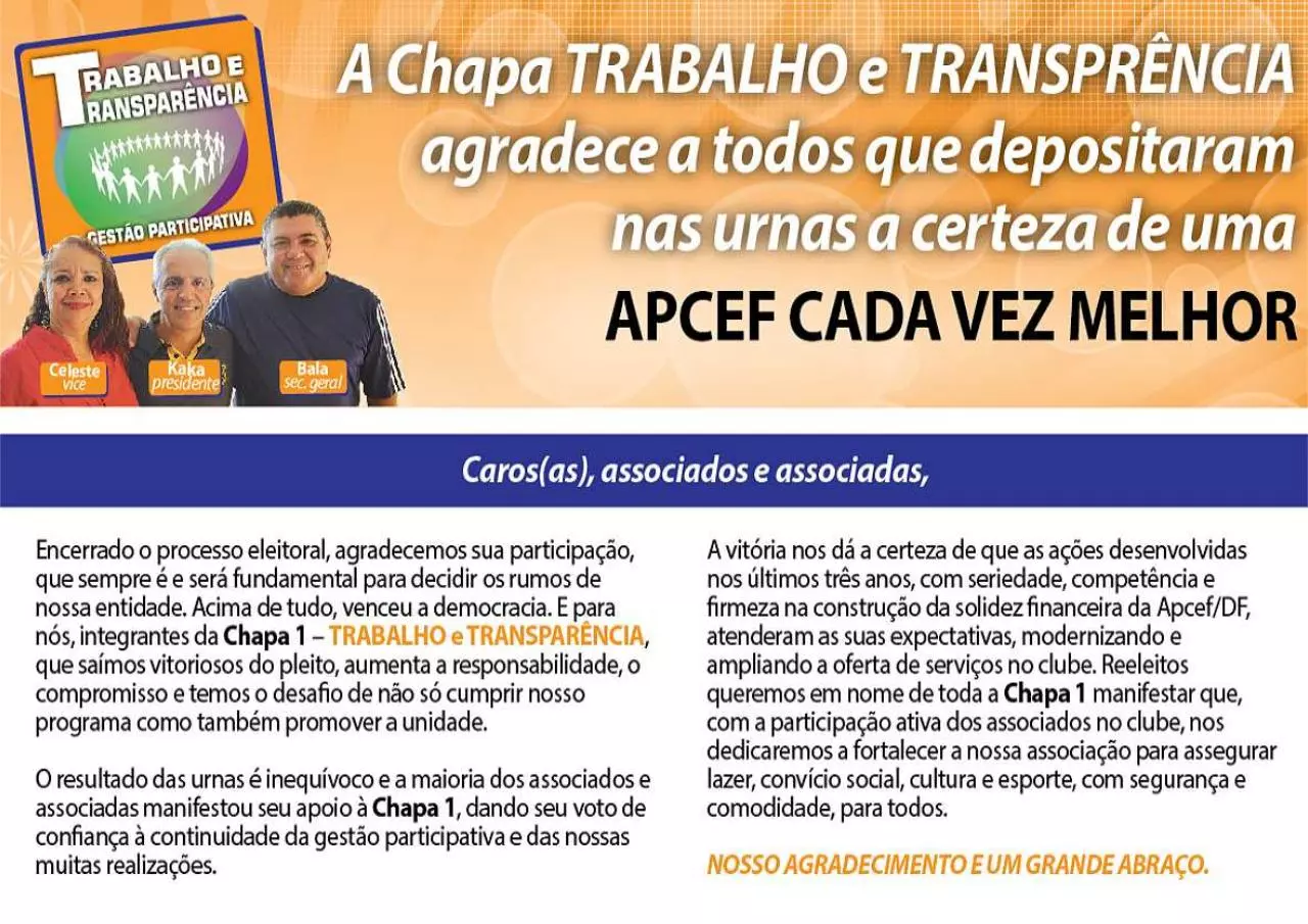 Page 1 of 1, Agradecimento