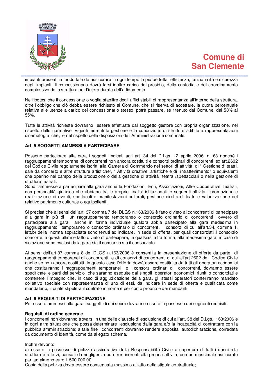 Microsoft Word - Bando per affidamento in concessione Teatro G. Villa.pdf - page 3/28