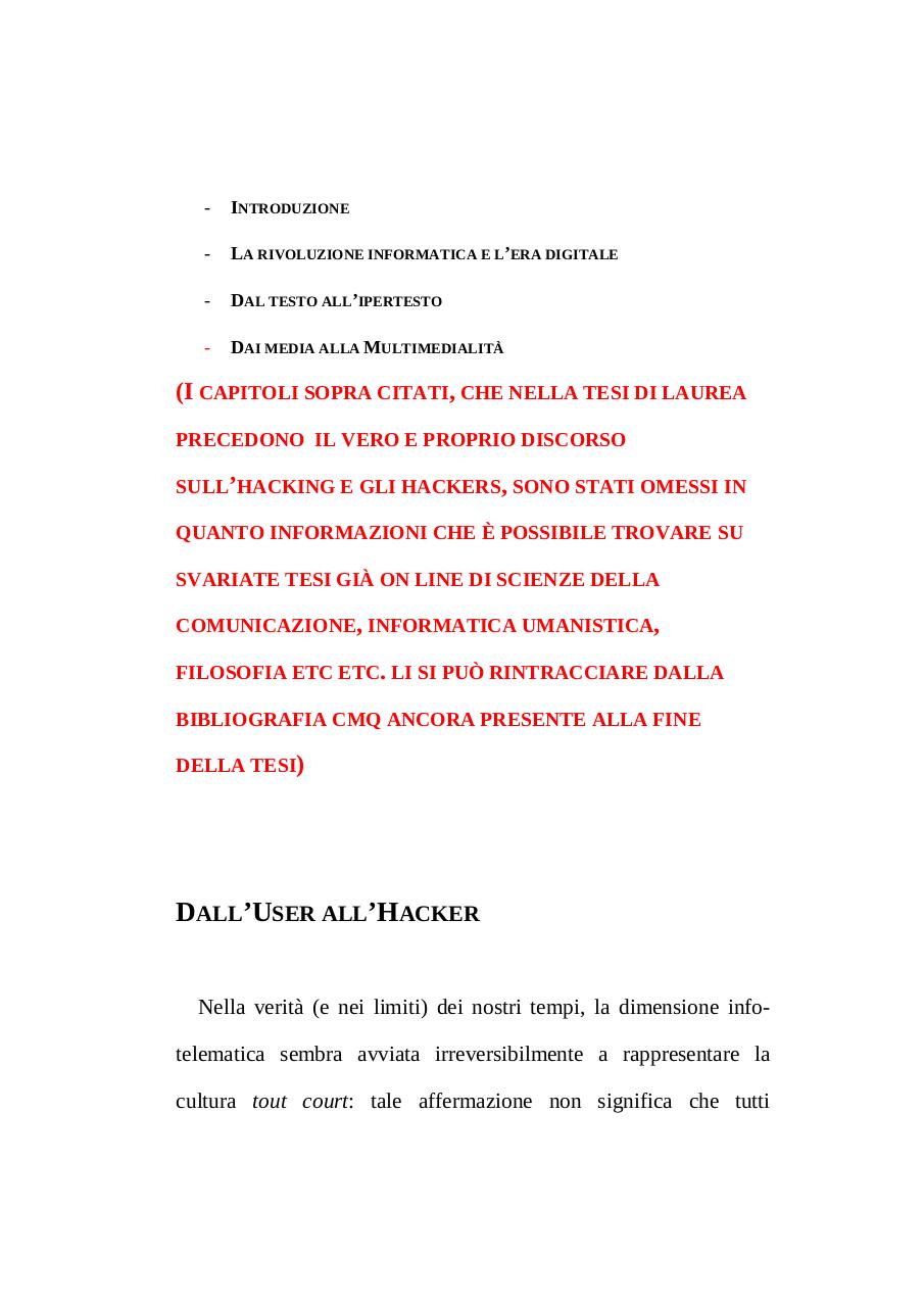 Il soggetto hacker e la filosofia del software - La libertÃ  di conoscere nell'era Internet Copy.pdf - page 1/60