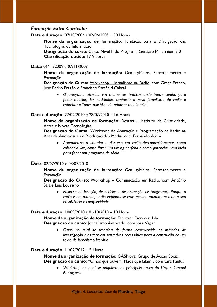 Document preview Curriculum Vitae de Tiago Filipe Nunes Martins.pdf - page 4/5