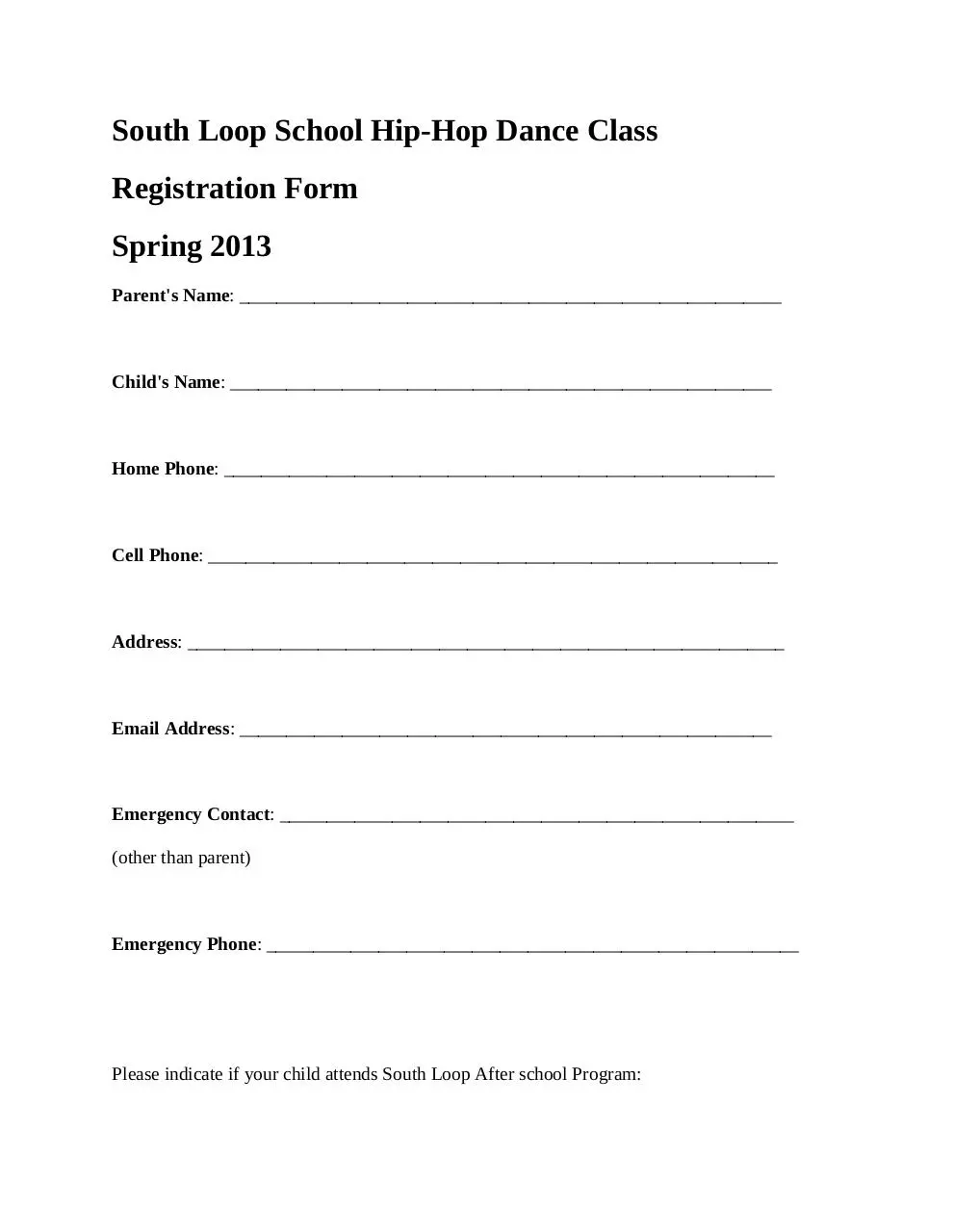 Page 1 of 2, South Loop School Hip 2013
