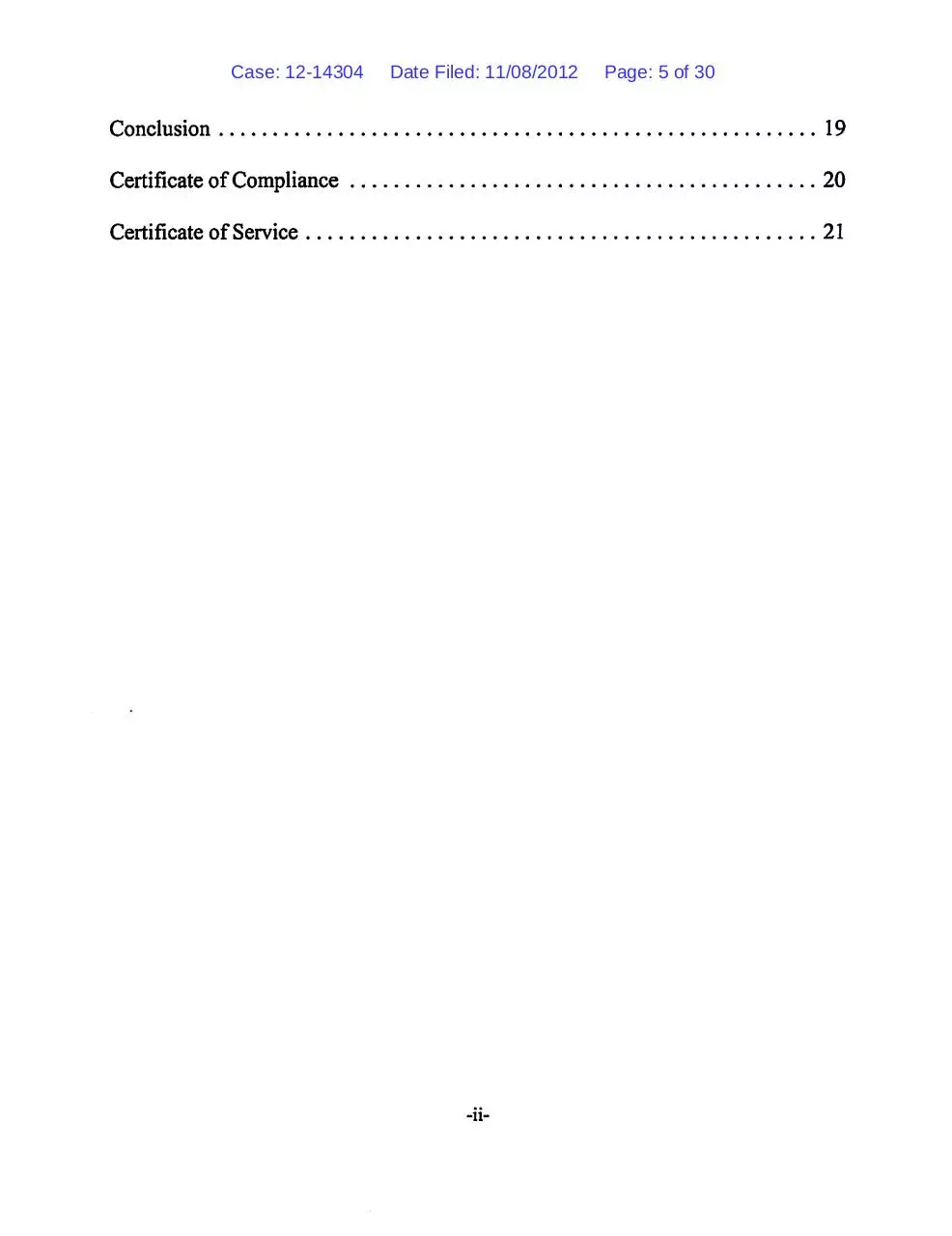 Page 5 of 30, Answering 11th circuit brief