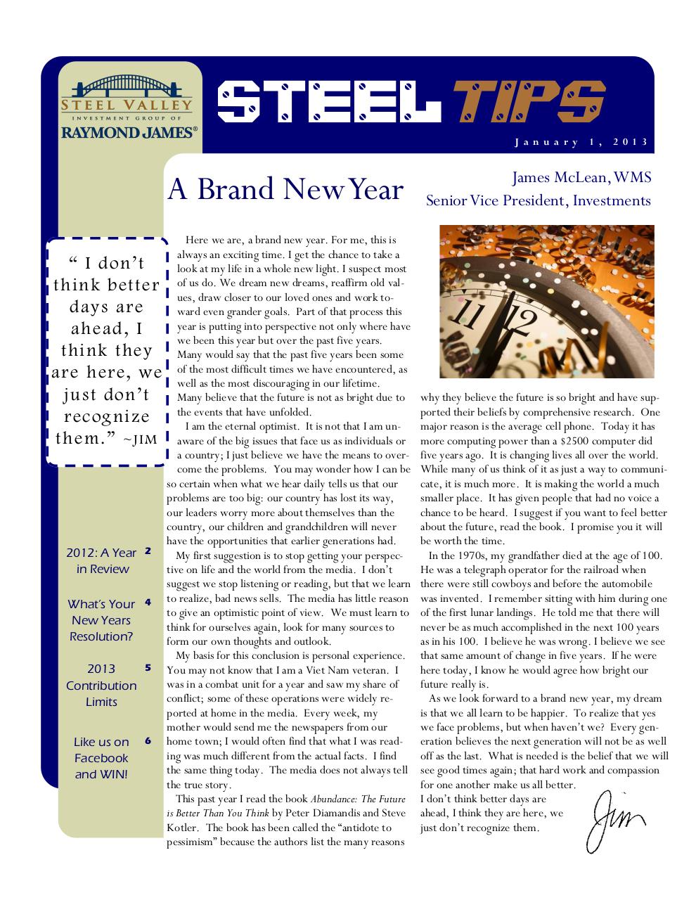 New Years Newsletter 2013.pdf - page 1/6