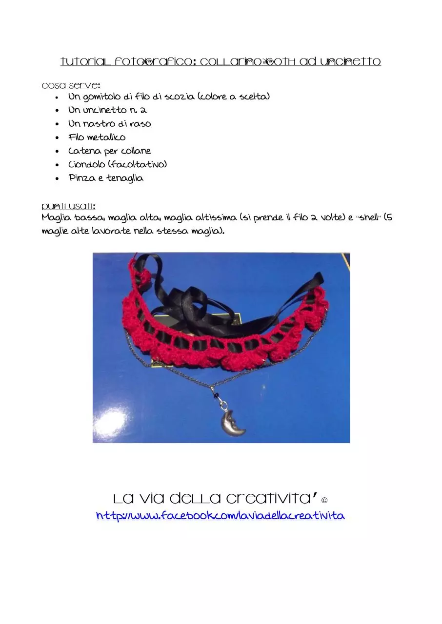 Page 1 of 6, Tutorial Collarino La Via della Creatività
