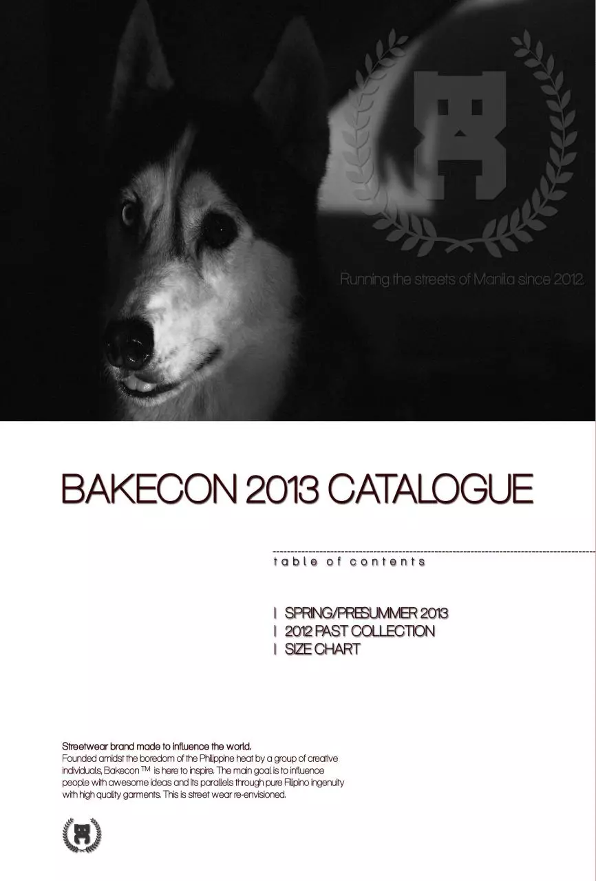 Page 1 of 24, BAKECON 2013 CATALOGUE