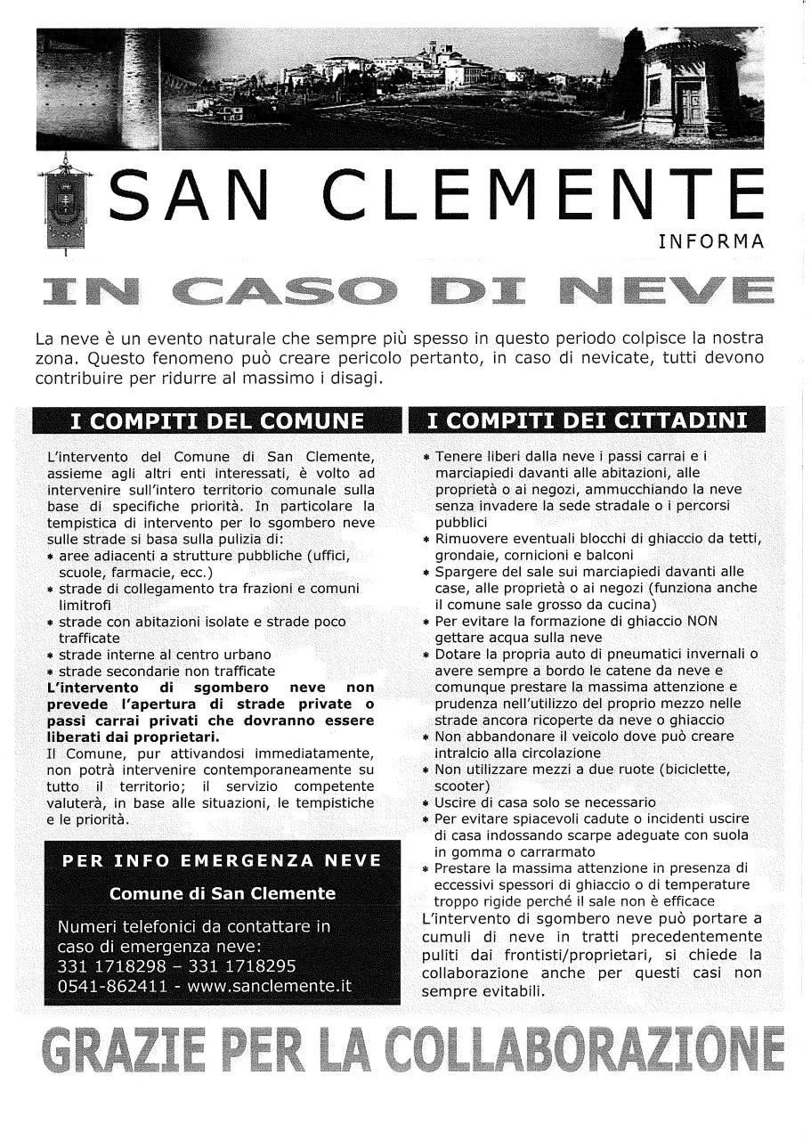 Page 1 of 1, In caso di neve