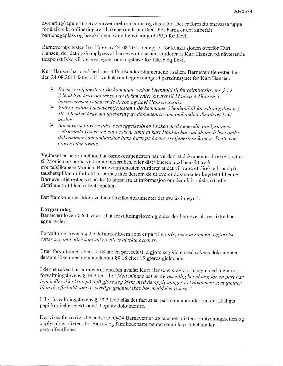 Page 2 of 8, svar fra fylkesmannen i nordland
