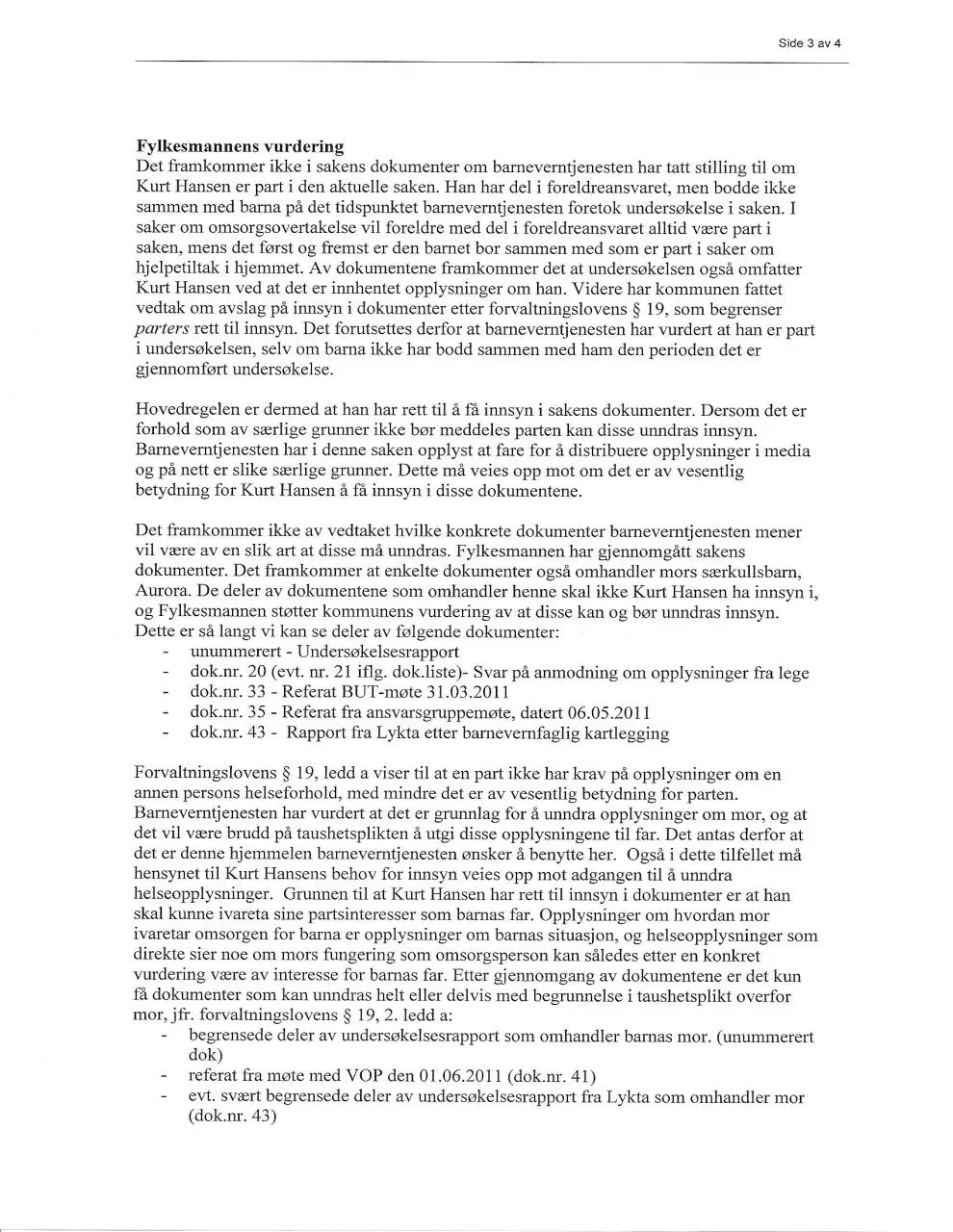 Page 3 of 8, svar fra fylkesmannen i nordland