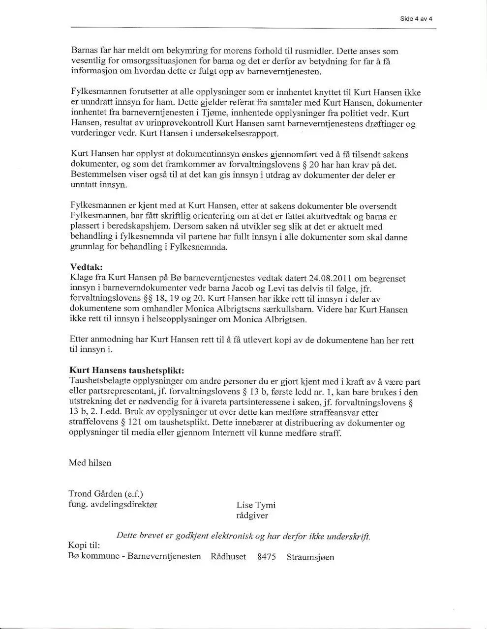 Page 4 of 8, svar fra fylkesmannen i nordland