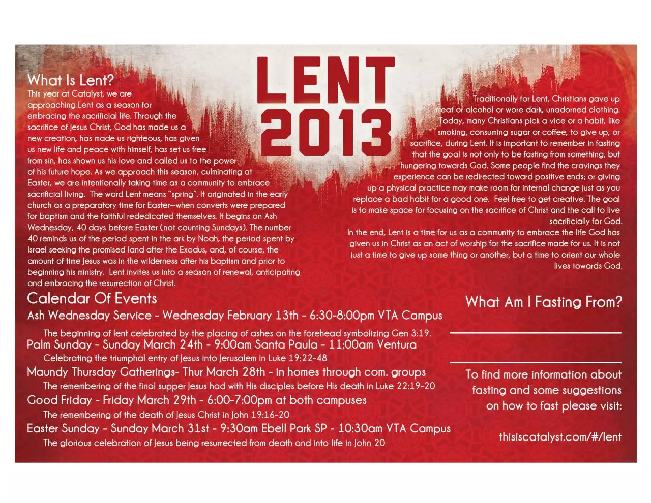 Page 1 of 2, Lent Guide 2013