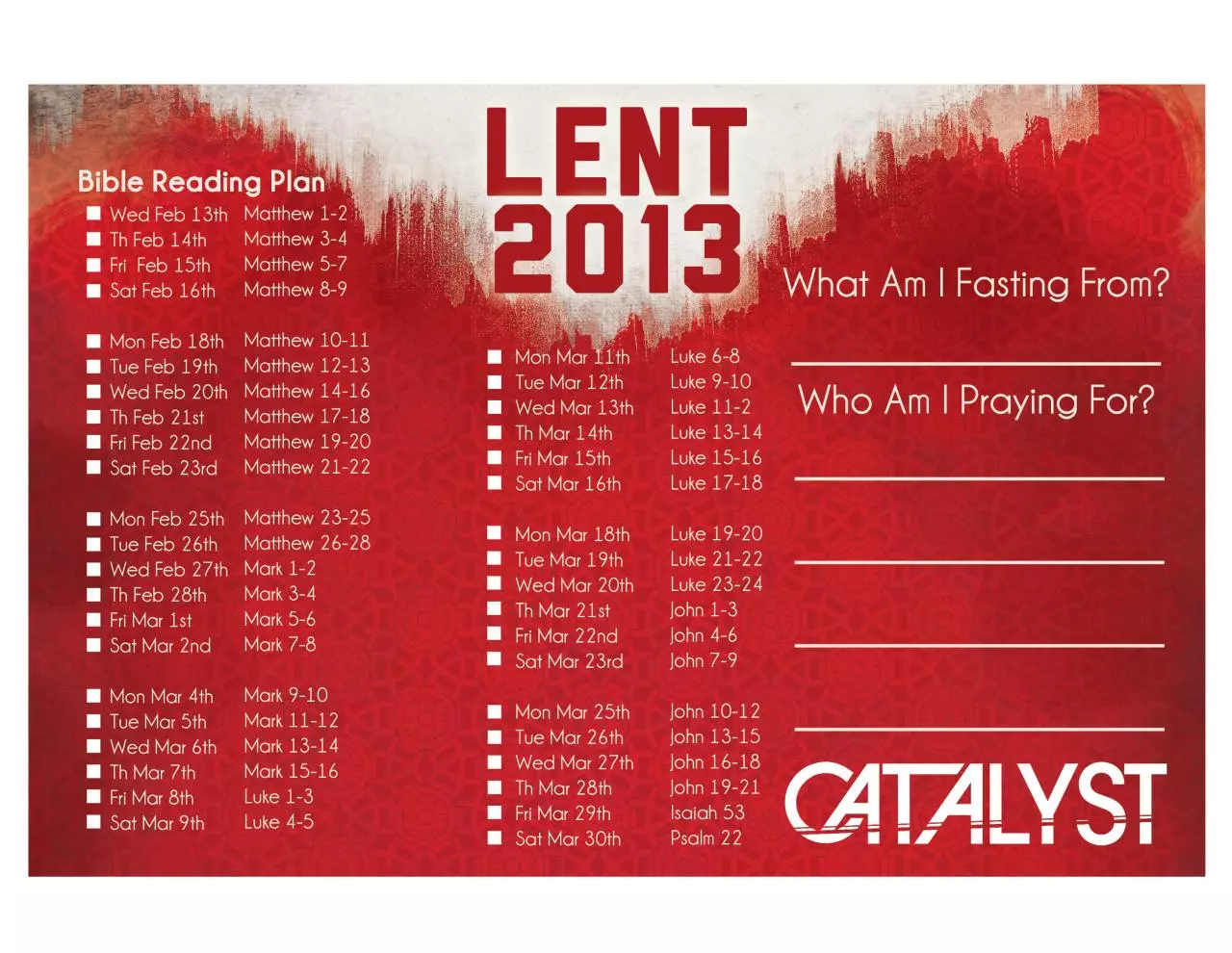 Page 2 of 2, Lent Guide 2013