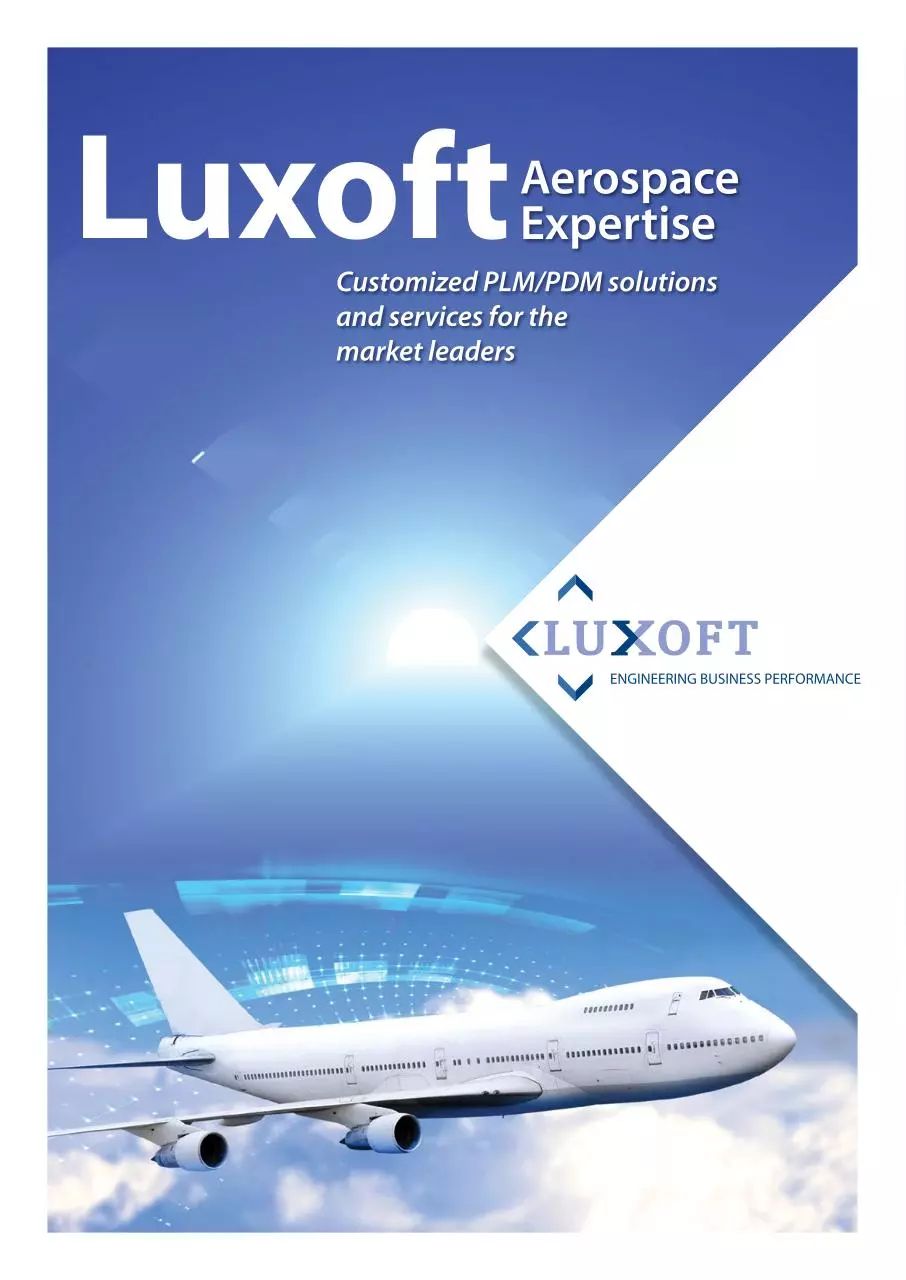 Page 1 of 4, brochure of luxoft aerospace expertise
