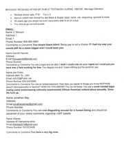 Page 1, E mails to Lynn Hutchings