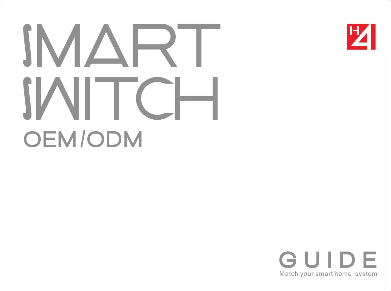 Page 1 of 54, H4 Smartswitch OEM ODM Guide