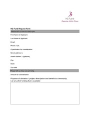 Page 1, HG Fund Request Form