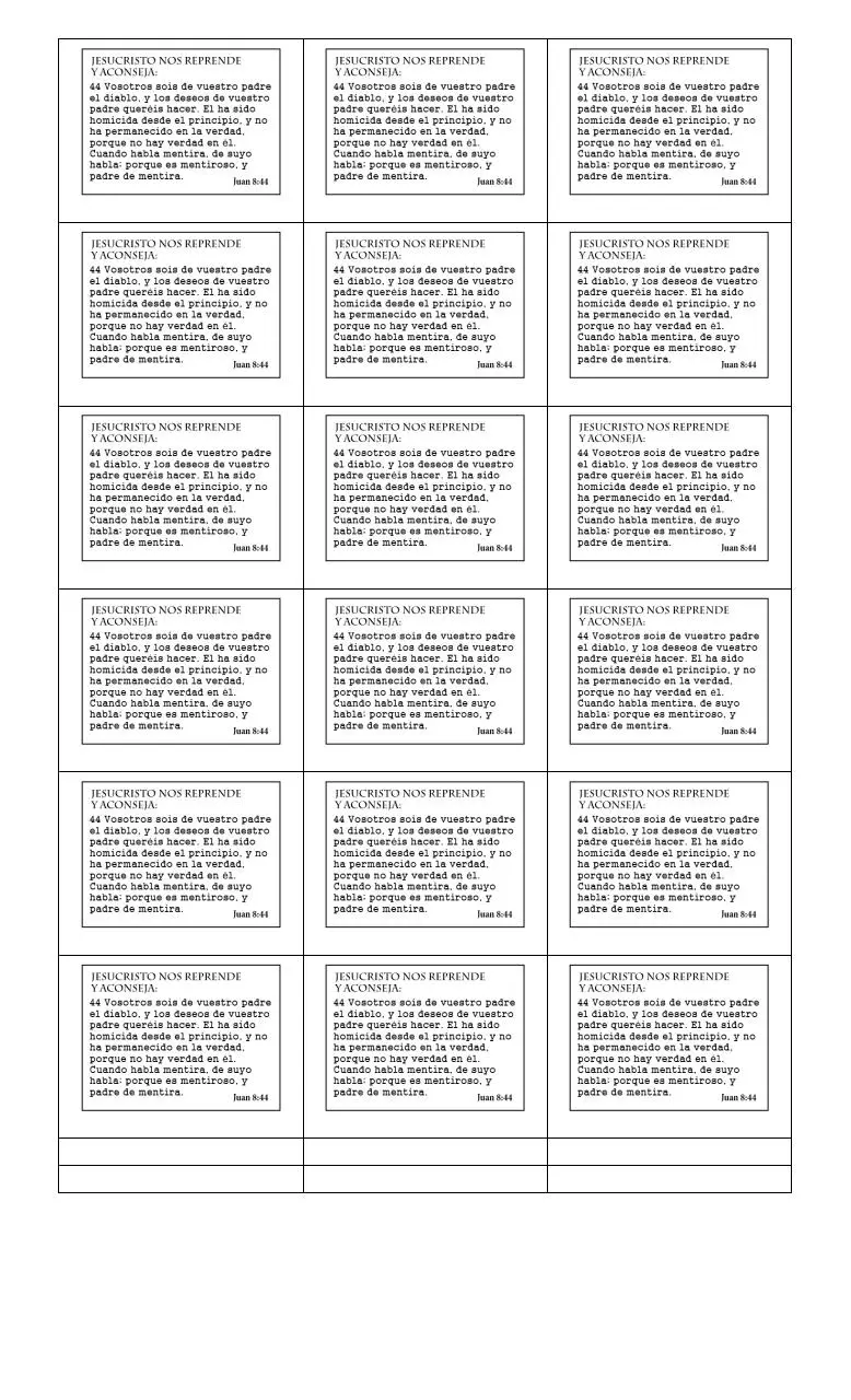 Page 1 of 1, mensaje juan 8 44