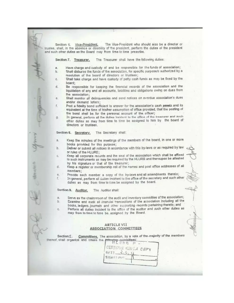 Page 1 of 11, MCEVHOA BYLAWS