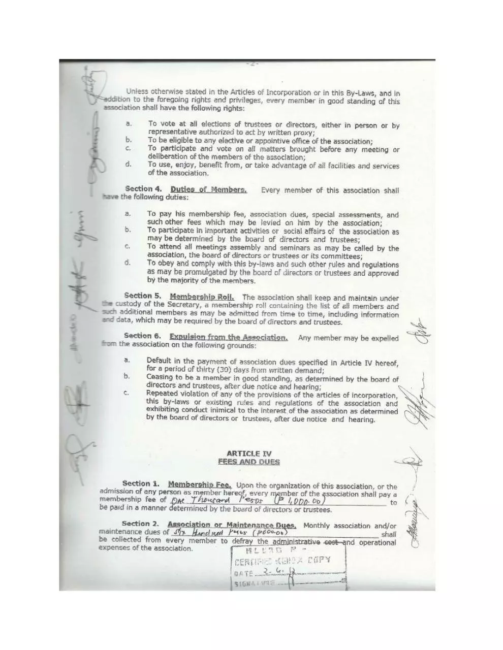 Page 3 of 11, MCEVHOA BYLAWS