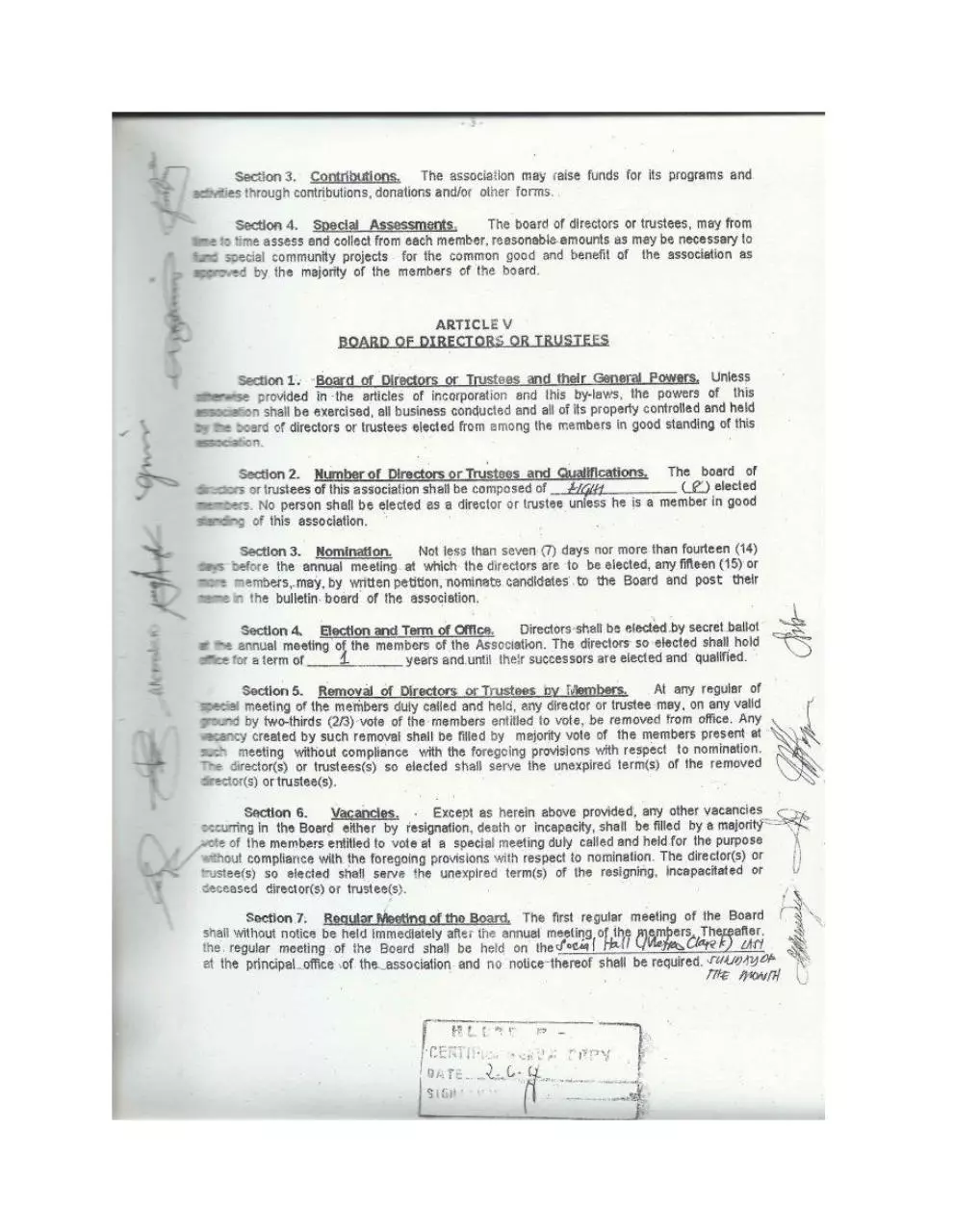 Page 5 of 11, MCEVHOA BYLAWS