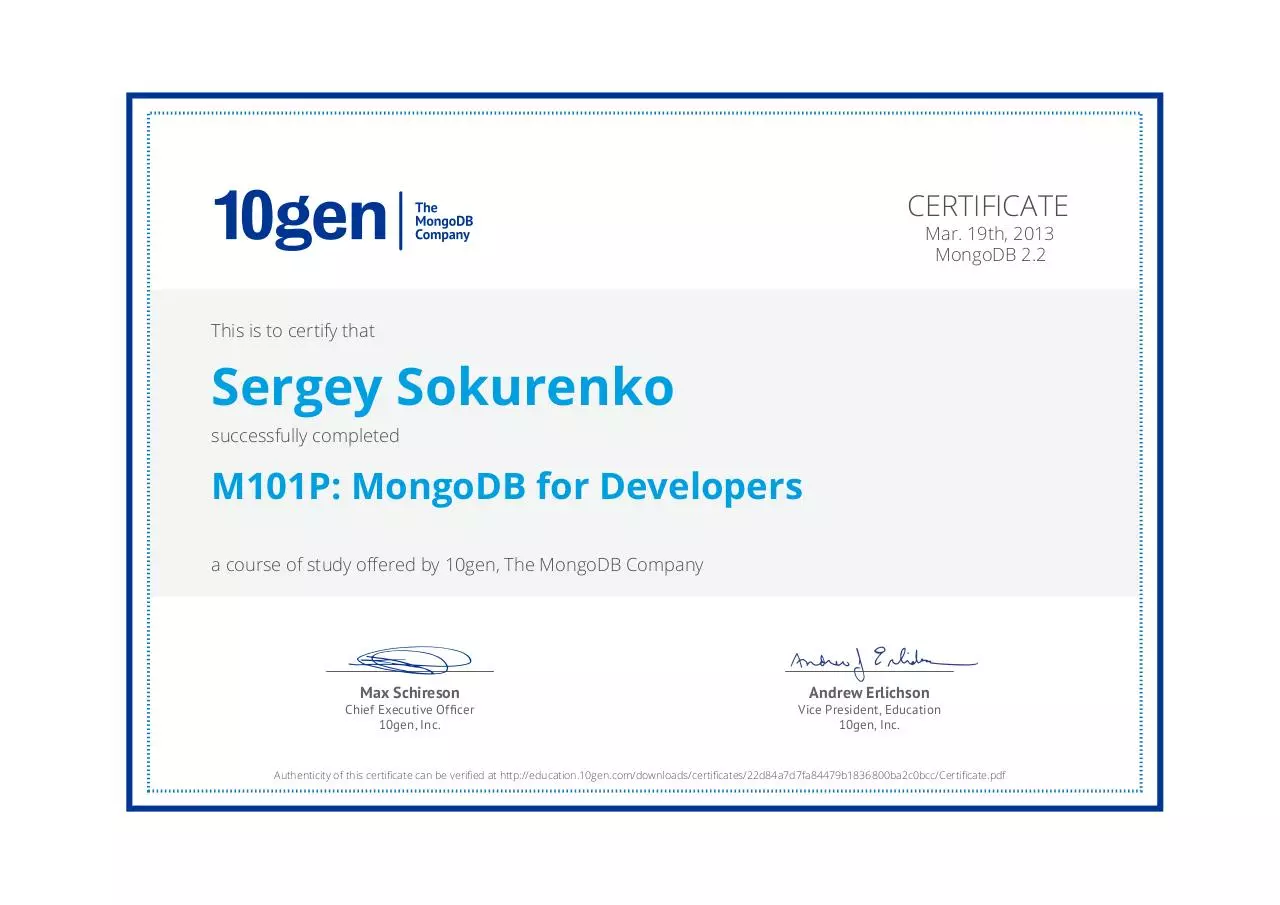 Document preview - MongoDB_101_Certificate.pdf - Page 1/1