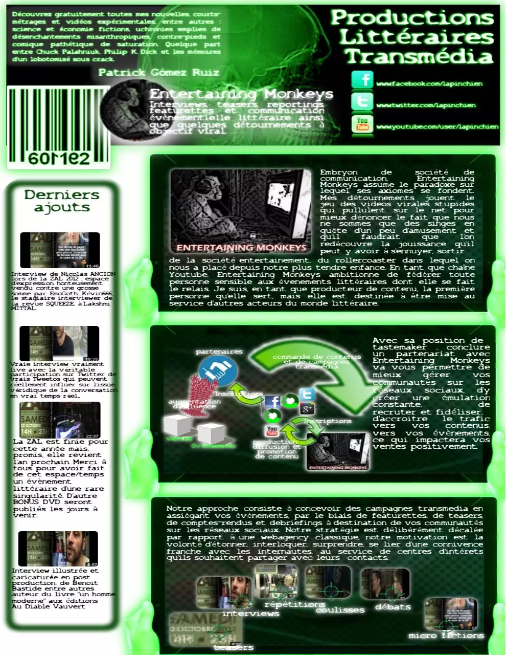 Page 3 of 3, travaux transmedia de Patrick GOMEZ RUIZ
