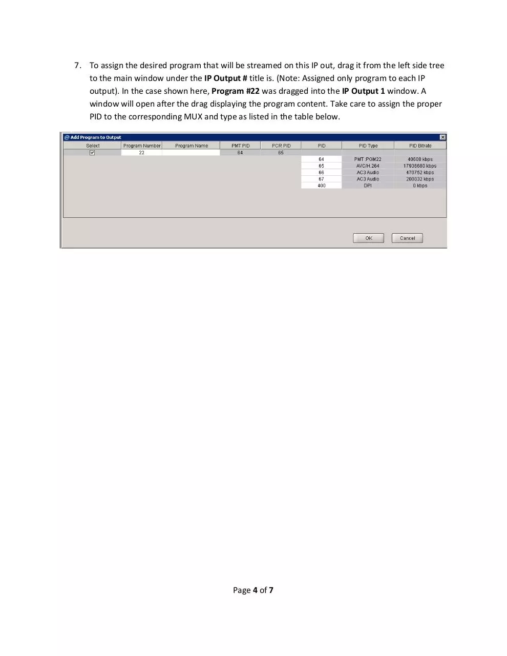 Page 4 of 7, Video Provisioning v3