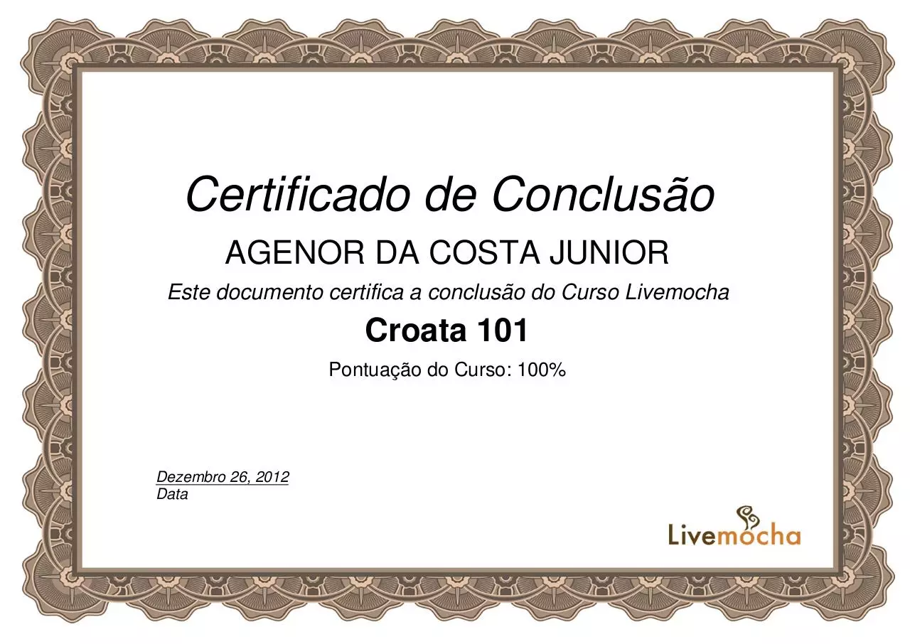 Page 1 of 1, CertificadoCroata
