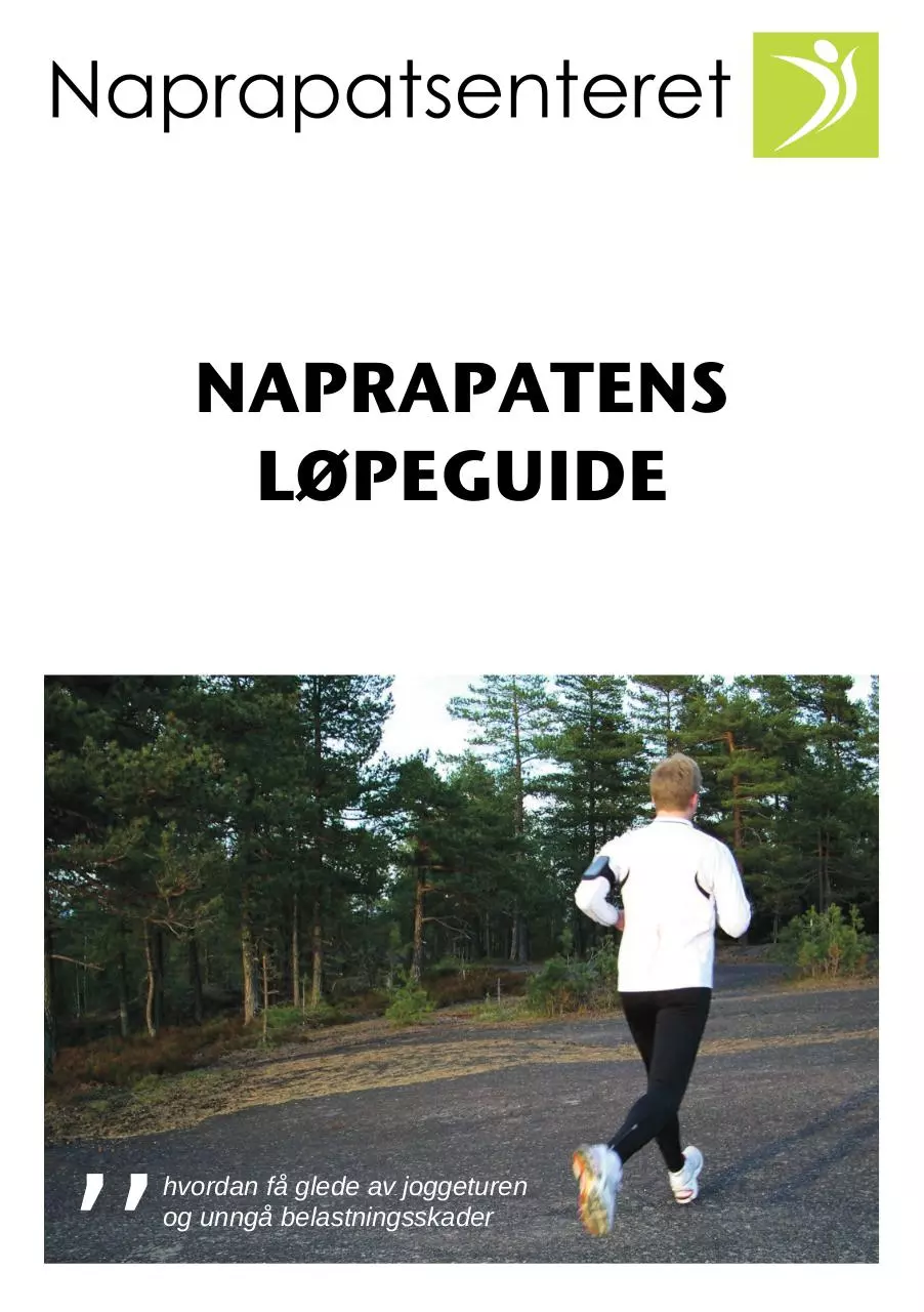 Page 1 of 16, Naprapatsenteret sin løpe guide