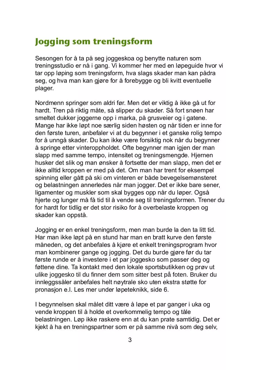 Page 3 of 16, Naprapatsenteret sin løpe guide