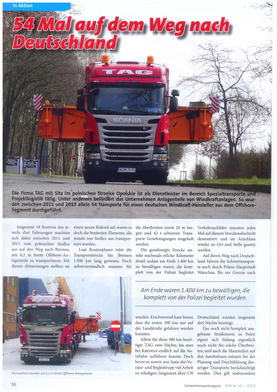Page 1 of 4, TAG SCHWERLAST MAGAZIN