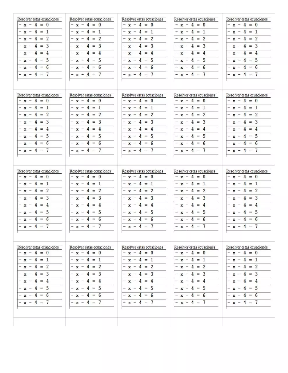 Page 1 of 1, matematica 2013 bimestre 1 ejercicio 11 ecuaciones E