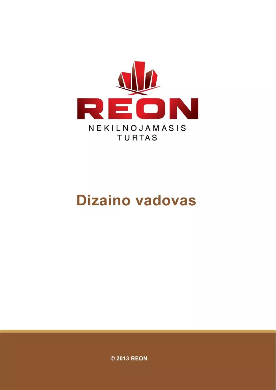 Page 1 of 8, REON dizaino vadovas