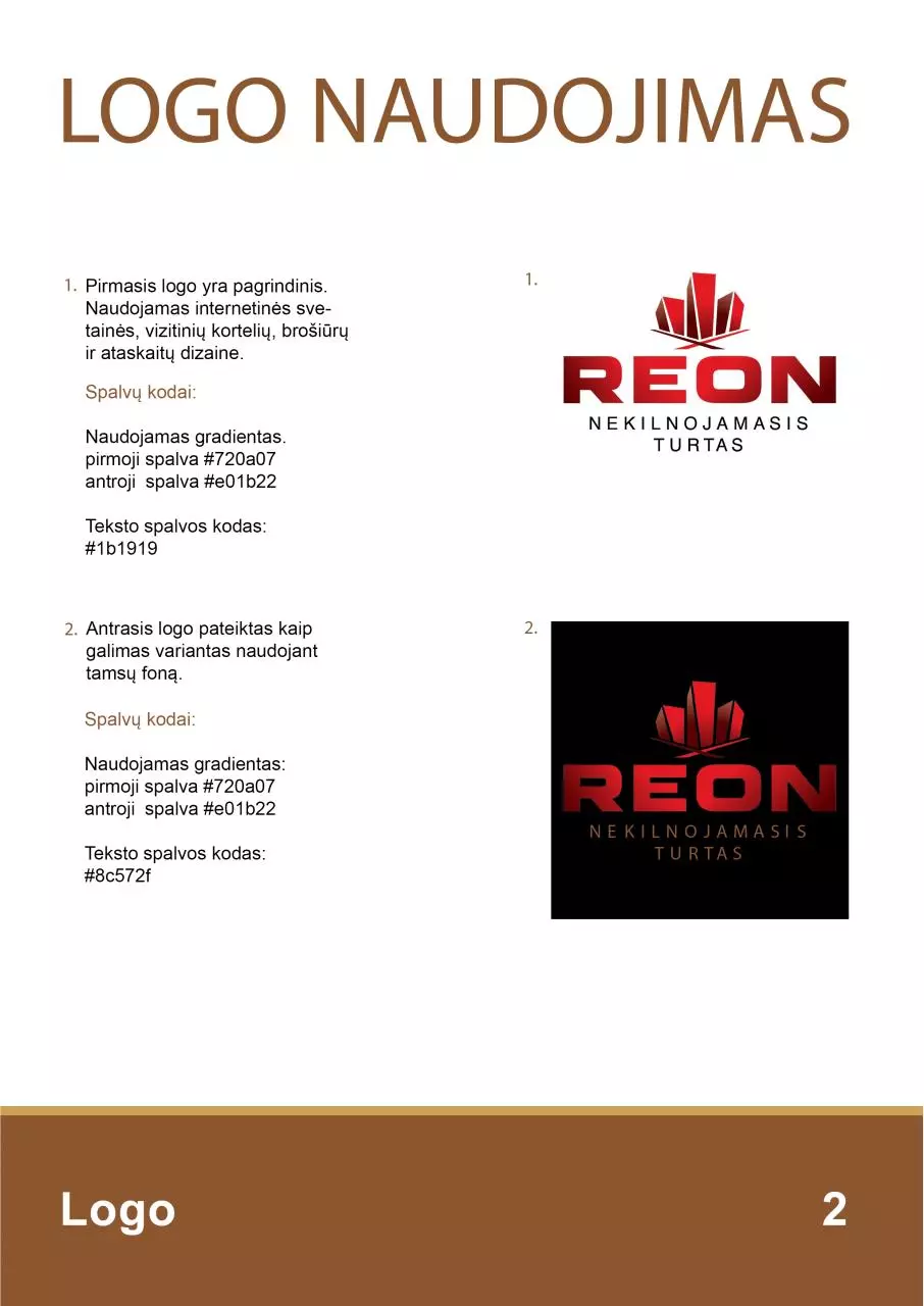 Page 2 of 8, REON dizaino vadovas