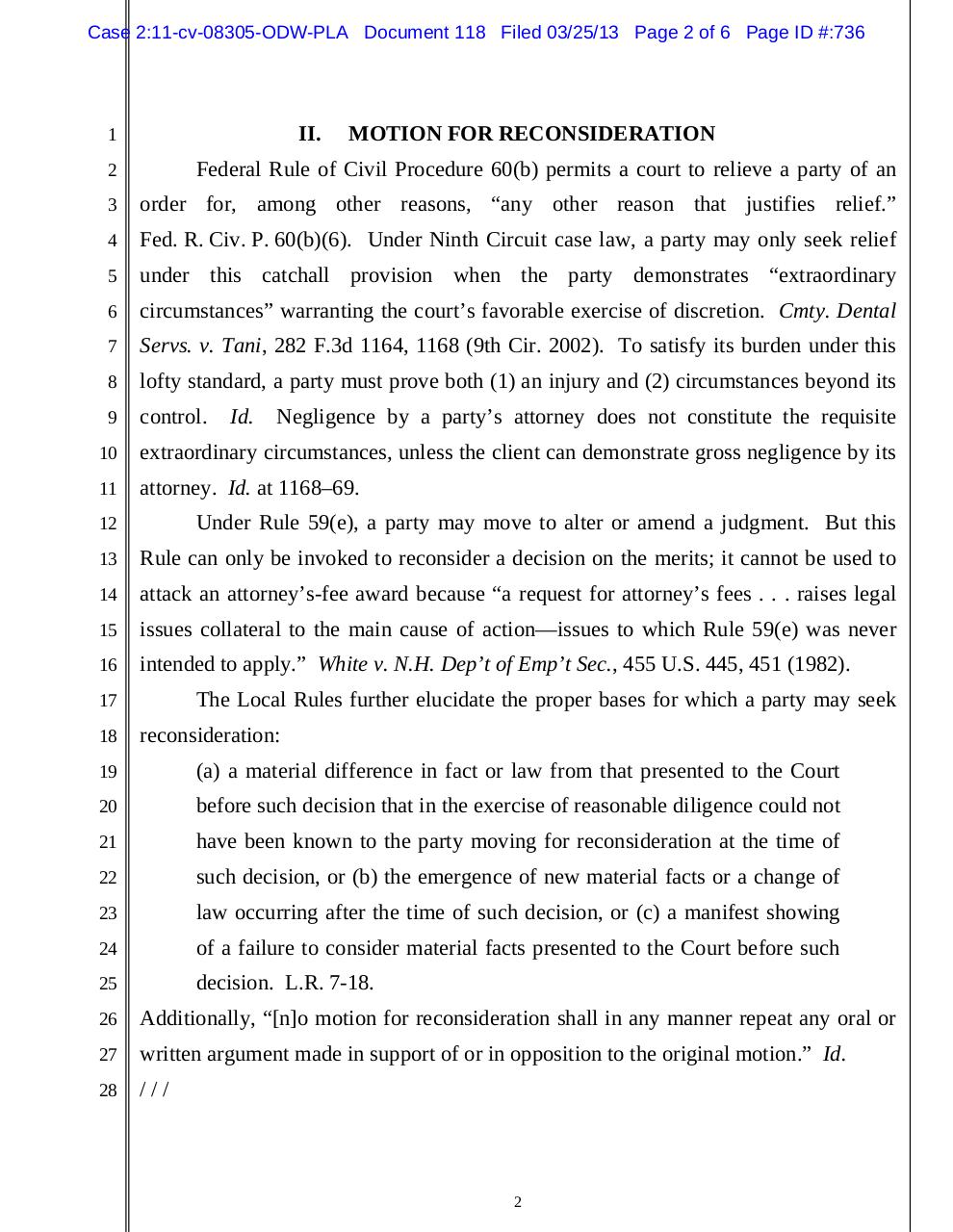 118 - Order re reconsideration, contempt.pdf - page 2/6