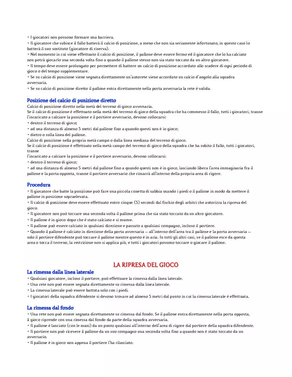 Page 4 of 5, REGOLAMENTO CALCETTO
