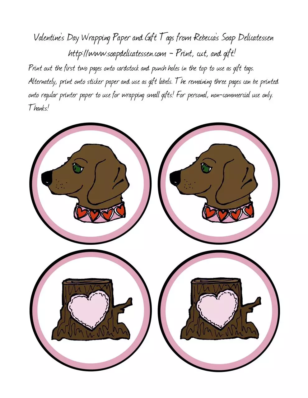 Page 2 of 5, valentines day gift wrap printable