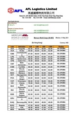 Page 5, AFL Logistics Limited Rate Sheet 2013 05 01