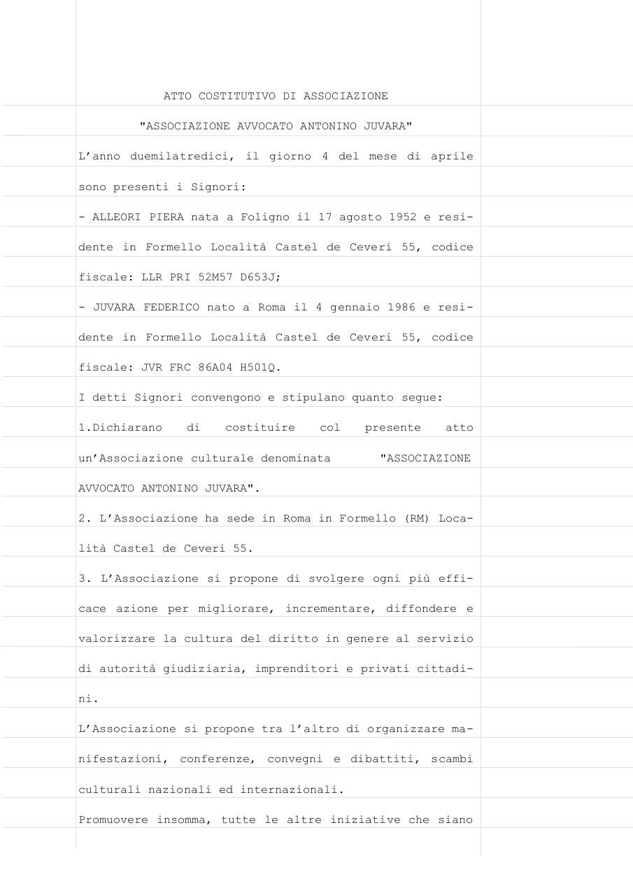 atto costitutivo Juvara + statuto.pdf - page 1/19