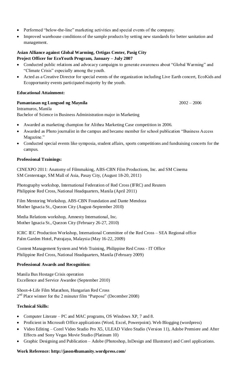 Document preview JCT Career Resume (2013).pdf - page 2/2