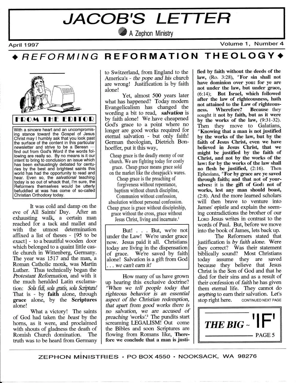 Page 1 of 6, Reforming Reformation Theology