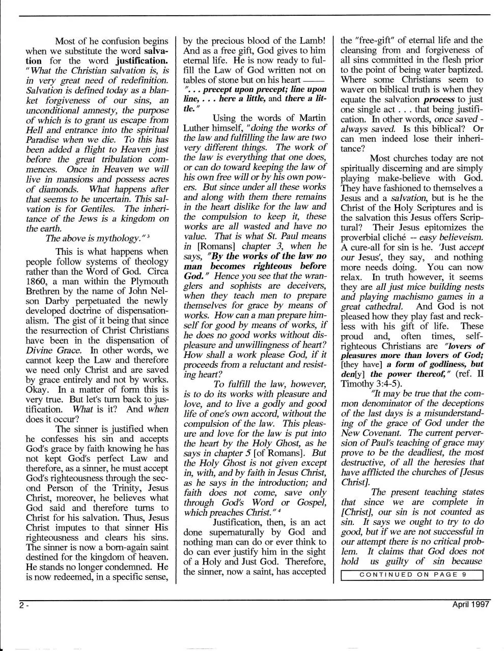 Page 2 of 6, Reforming Reformation Theology