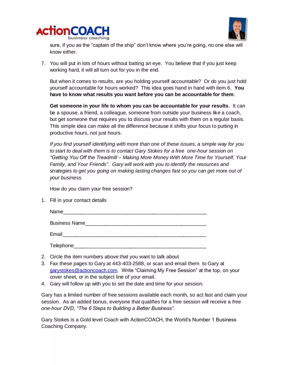 Page 3 of 3, Get Off the Treadmill