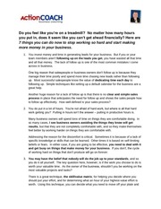 Page 1, Get Off the Treadmill