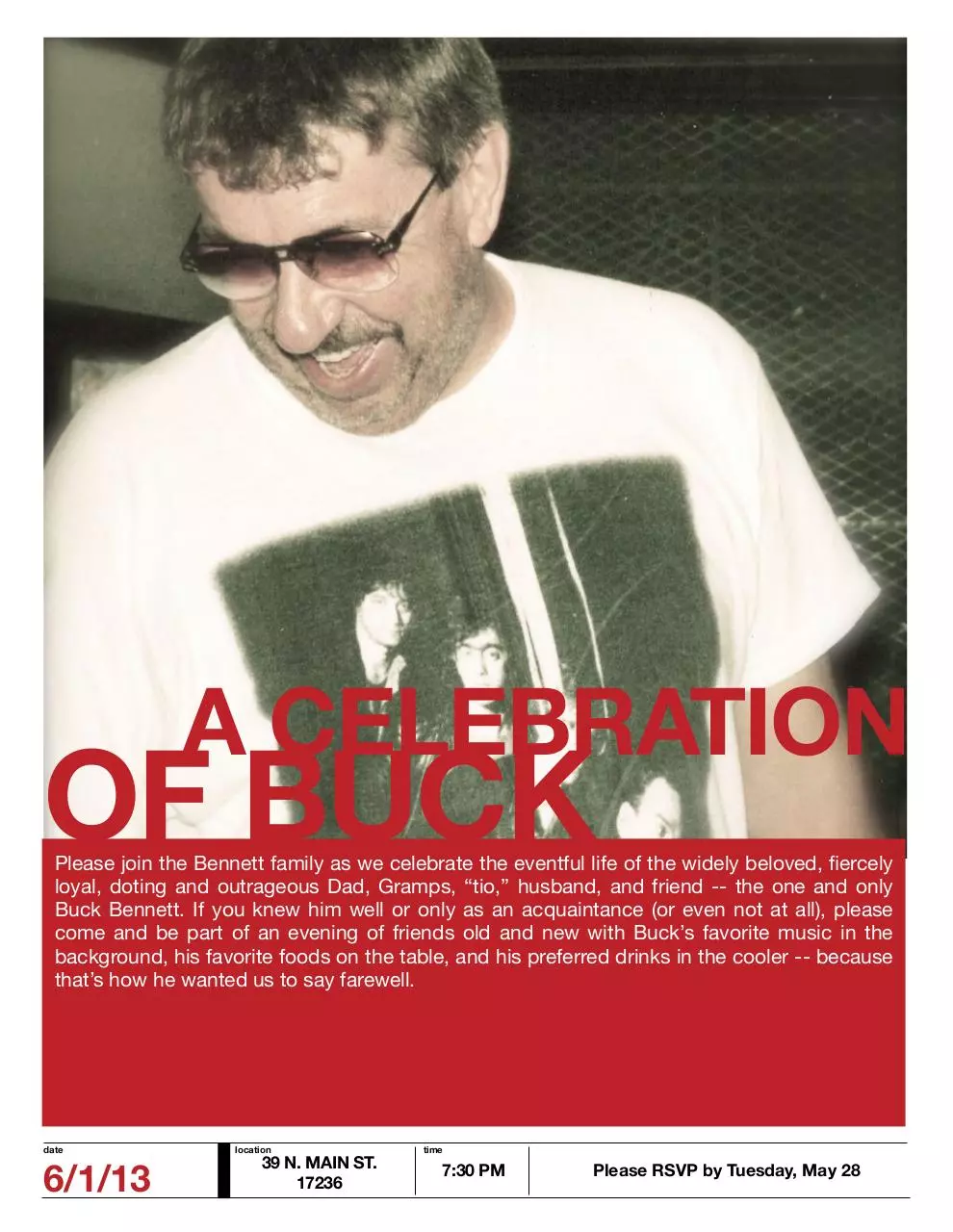 Page 1 of 1, Invitation BuckBennett