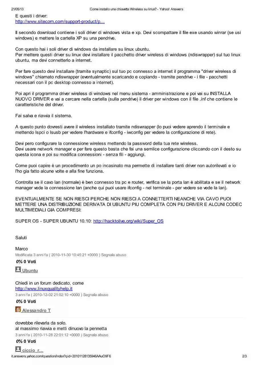 Page 2 of 3, Come installo una chiave...linux Yahoo! Answers