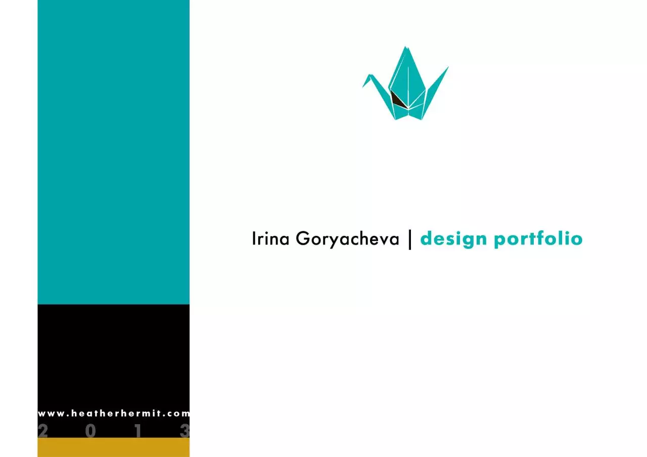 Page 1 of 16, Design portfolio Irina Goryacheva 2013