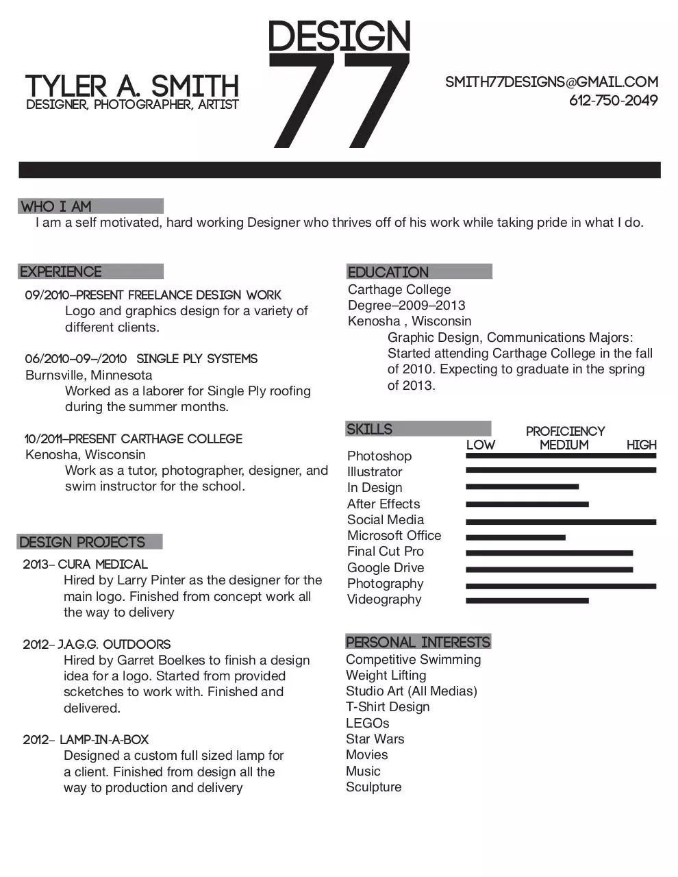 Page 1 of 1, Resume copy