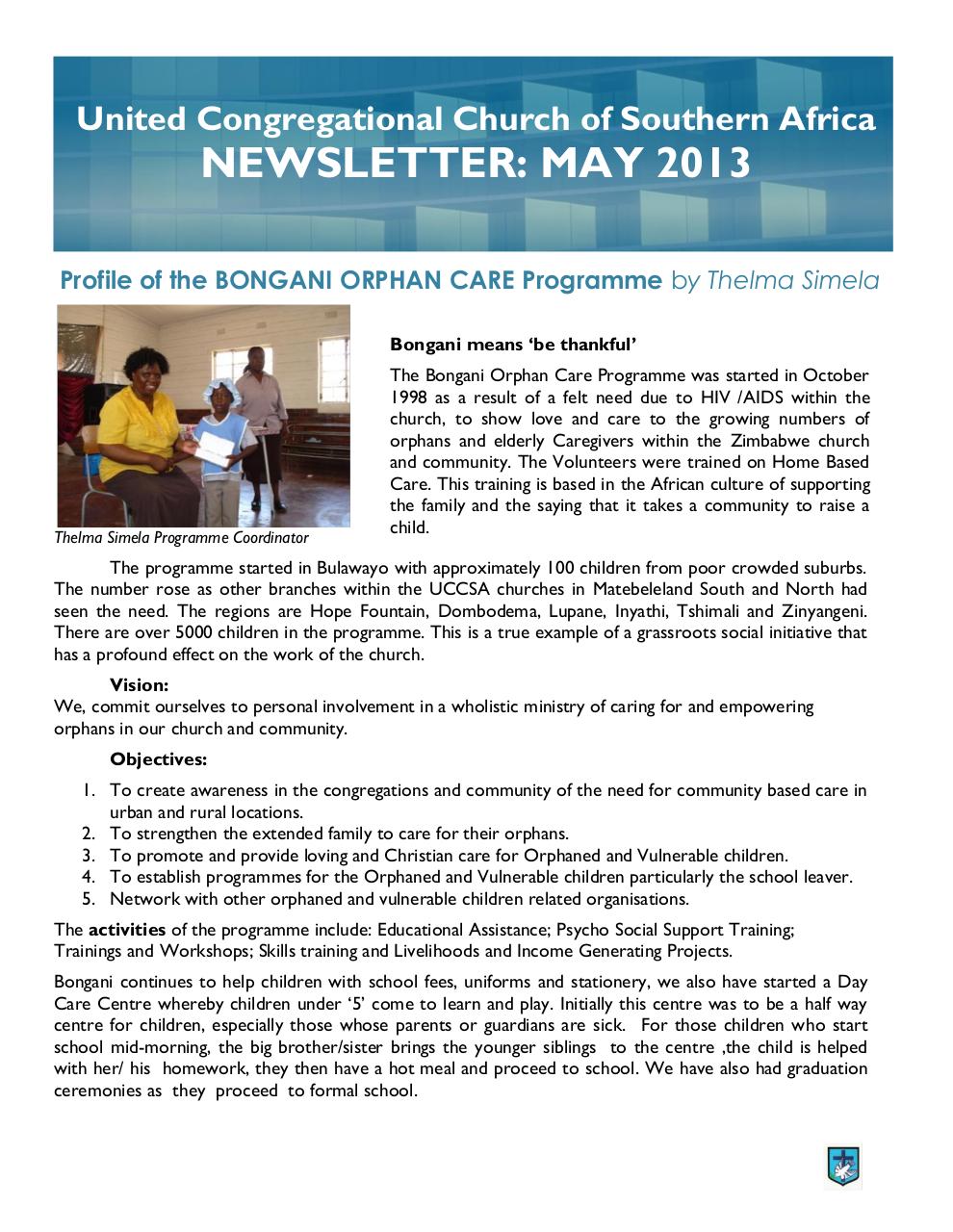 UCCSA Newsletter May 2013.pdf - page 1/16