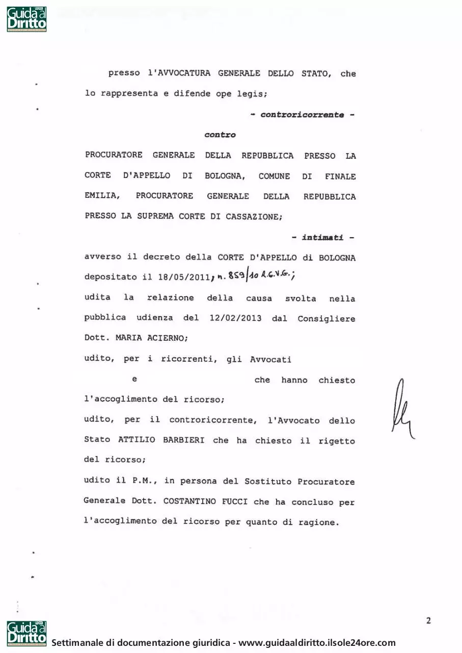 Page 2 of 39, Cass. 2013.2.12 variaz.sesso